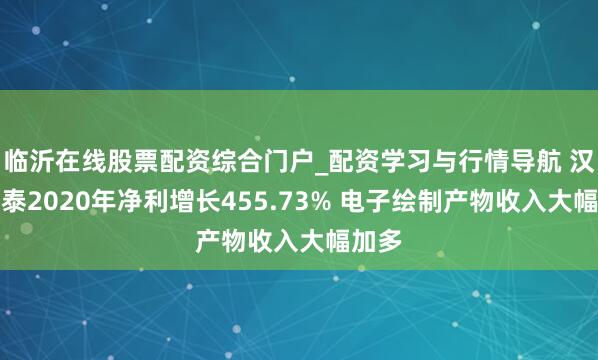 临沂在线股票配资综合门户_配资学习与行情导航 汉王鹏泰2020年净利增长455.73% 电子绘制产物收入大幅加多