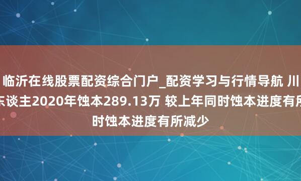 临沂在线股票配资综合门户_配资学习与行情导航 川机器东谈主2020年蚀本289.13万 较上年同时蚀本进度有所减少