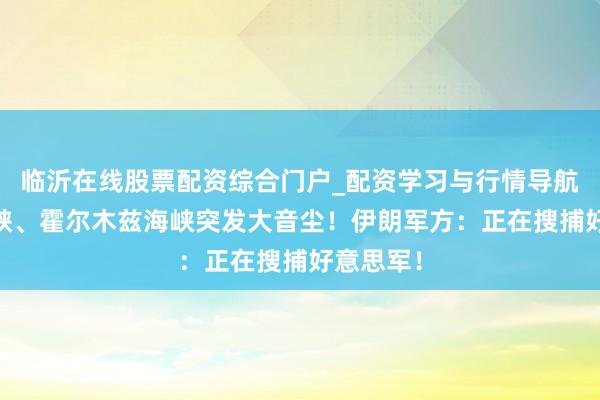 临沂在线股票配资综合门户_配资学习与行情导航 曼德海峡、霍尔木兹海峡突发大音尘！伊朗军方：正在搜捕好意思军！