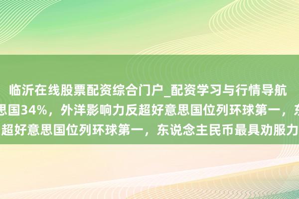 临沂在线股票配资综合门户_配资学习与行情导航 中国占比36%远超好意思国34%，外洋影响力反超好意思国位列环球第一，东说念主民币最具劝服力
