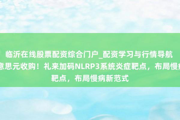 临沂在线股票配资综合门户_配资学习与行情导航 12亿好意思元收购！礼来加码NLRP3系统炎症靶点，布局慢病新范式